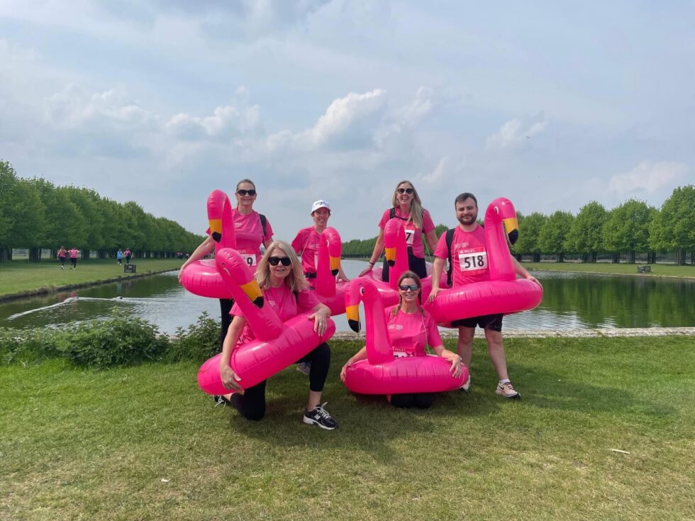 image depicting Cegos UK team participating in a self-organised charity walk as a part of a Corporate Social Responsibility Initiatibve.